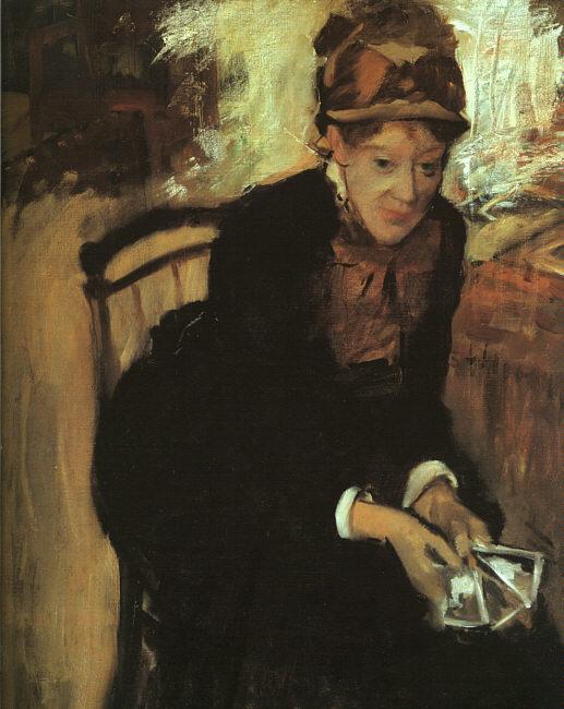 Edgar Degas Portrait of Mary Cassatt Sweden oil painting art